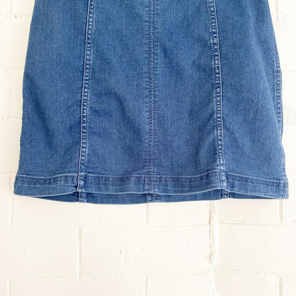 FREE PEOPLE Modern Femme Denim Mini Skirt Hickory 12 - Picture 5 of 11